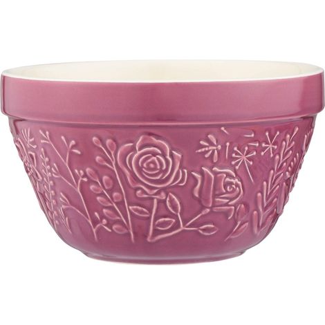Bol à pudding en faïence gaufré floral pour pudding, pâtisserie, préparation et service 16 cm 90 ml (1/5)