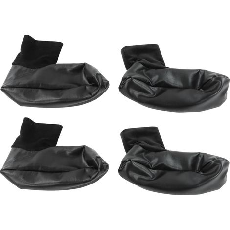 Sunnah Khuff Socks PU Leather Polyester Comfortable Warm Plush Lining Thermal Khuffain Socks for 36 to 41 EU Shoe SizeBlack Elastic Version (1/5)