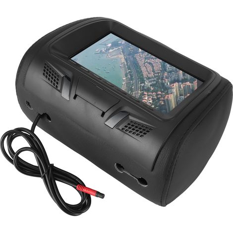 Écran MP5 Multimédia 7 Pouces pour Appuie-tête Siège Auto, Moniteur LCD Rétroviseur avec USB et Amplificateur Intégré (1/5)