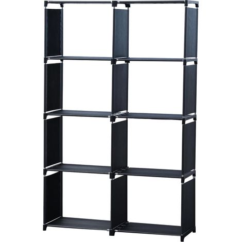 Estantería multiusos y estante de almacenamiento de 8 capas Herzberg - Negro 85x125cm