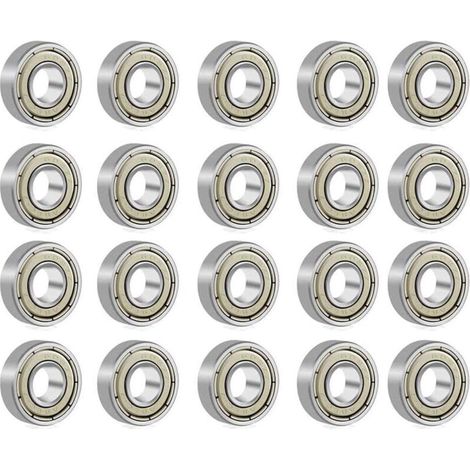608 ZZ Roulement à Billes Métal Double Blindage Roulement Skate pour Roller, Skateboard, Longboard, Waveboard 8x22x7 mm 20Pcs.. (1/4)
