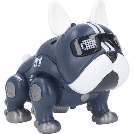 Jouet électronique pour enfants : chien robot intelligent tactile bleu, jouet en forme de chien danseur pour animaux de compagnie. (1/5)