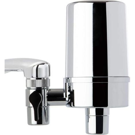 Tap Water Filter for Kitchen, Bathroom or RV Sink, Long Lifespan of 500 Gallons, Chrome Finish (1/5)