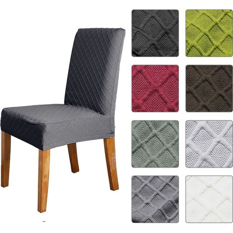 Housse De Chaise - Extensible Avec Ourlet Élastique - Pour Salle À Manger Hôtel Restaurant - Hauteur Dossier 45-60 Cm - Lot De 1 (1/5)
