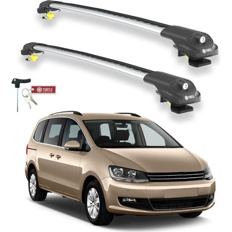 TURTLE kompatibel mit Volkswagen Sharkan (7N) 2010-2020 Dachträger Air1 Grau (1/5)