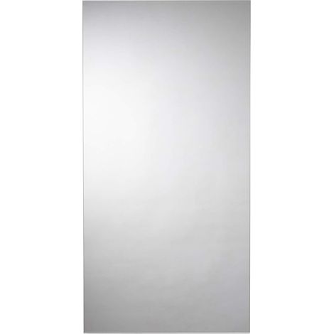 Croydex Kentmere Rectangular Mirror with Hang N Lock Fitting System, Silver, 900 x 450 x 50mm