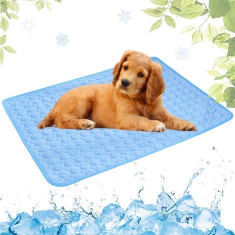Alfombrilla refrescante para perros，Alfombrilla de verano para perros，Alfombrilla refrescante de seda helada para gatos，100x70cm (XL) (1/5)
