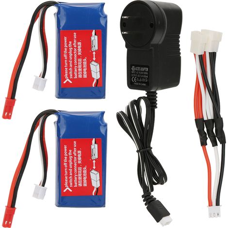 Chargeur de batterie RC avec câble 3-en-1 adapté au modèle d'hélicoptère WLtoys V913, prise américaine 100-240V (1/5)