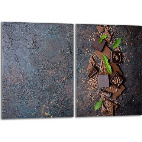 Protezione per piano cottura in vetro 2x40x52 Cioccolato (1/5)