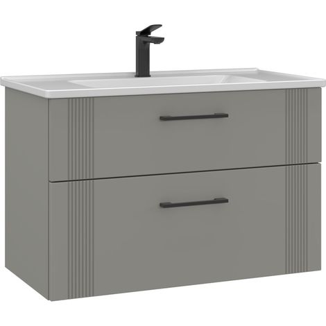 Waschtischunterschrank "Bari 85 v2" – 85 x 45 x 55 cm – Matt-Cashmere (1/3)