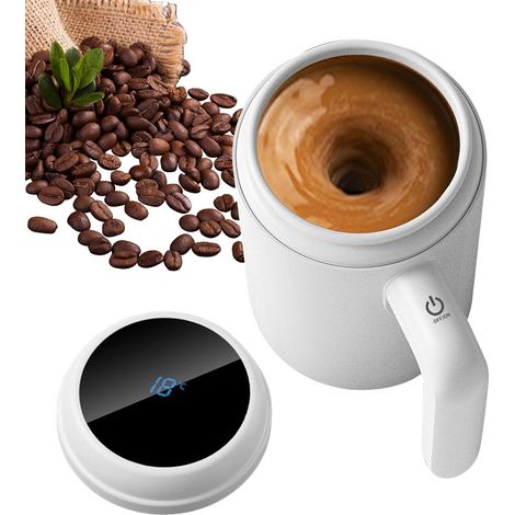 Caffettiera Genérico con erogazione automatica, frullatore automatico magnetico, 13 x 16 cm (5,12 x 6,3 pollici) con piatto girevole, in robusto PVC, caffettiera con manico pieghevole (1/5)