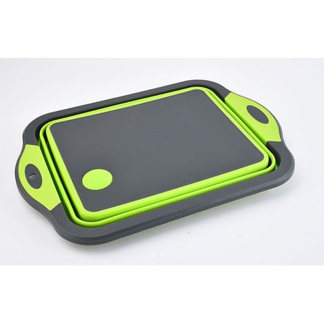 Planche à découper multifonctionnelle pliable pour évier, égouttoir en plastique, planche à découper d'extérieur, panier de vidange, vaisselle (1/5)