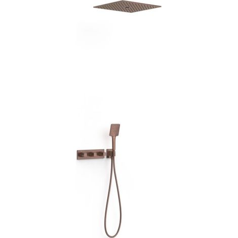 Kit robinet thermostatique encastré 3 voies pour douche B-system Volcanic - TRES 30725306VO
