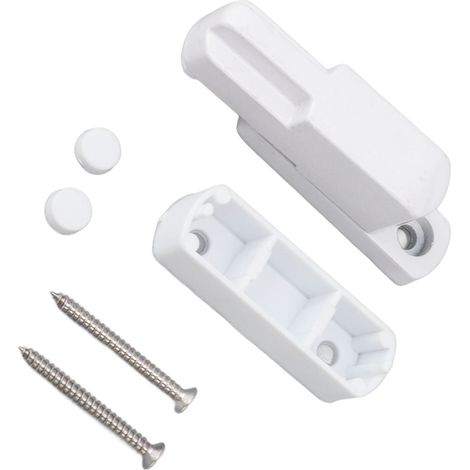 Schiebefensterverriegelung aus Aluminiumlegierung, T-förmig, kindersicher, weiß (1/5)