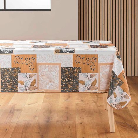 Nappe Antitache Imprimé "Faya" 150x240cm Naturel (1/4)