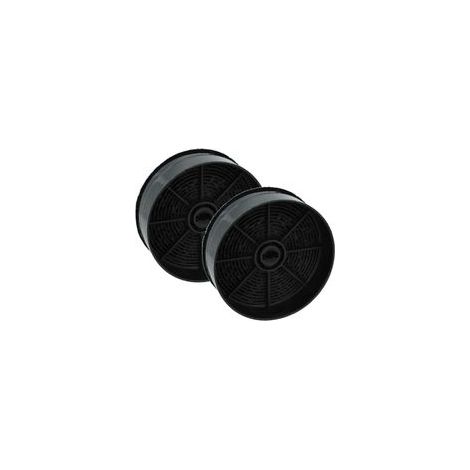 2x Filtres à charbon actif compatible avec Airlux HGD550, HGD550SI, HGD55SI, HGF524, HGF524M, HGF525M, HDG55BK, HGD55 hotte aspirante - 12,4 cm