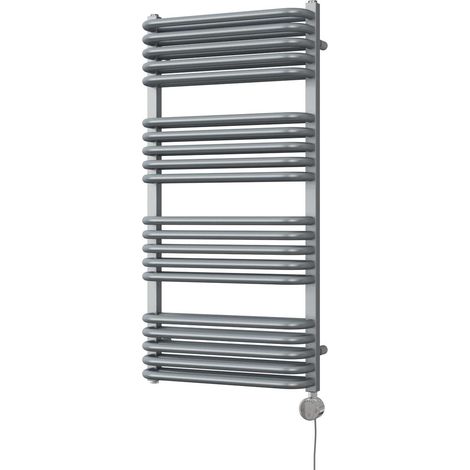 Crossmoor - Silver Electric Towel Rail H1000mm x W500mm 800w Thermostatic (1/2)