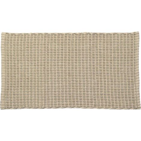 Tapis de salle de bain Beige en Polycoton tressé 50 x 90 cm - TENDANCE (1/2)