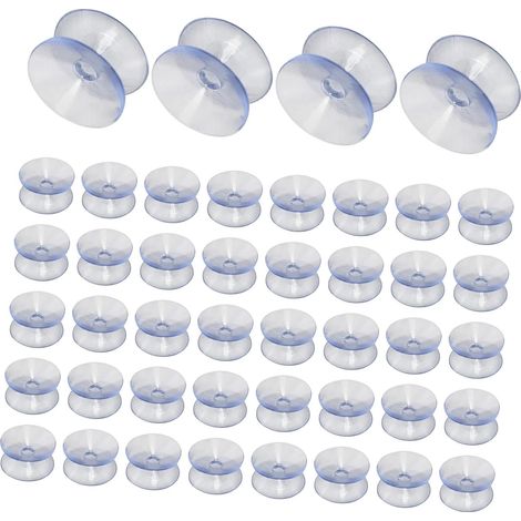 Patins antidérapants en caoutchouc transparent double face de 20 mm, (1/5)