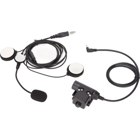 Bilaterale In-Ear-Motorradhelm-Kopfhörer mit U94 PTT-Headset-Mikrofon und 7,1-mm-Klinkenstecker, kompatibel mit MOTOROLA T5428, 6200C, T80 und anderen 2,5-mm-Intercom-Systemen. (1/5)