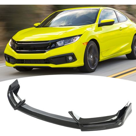 Dreiteiliger Frontstoßstangenspoiler mit Leuchten für Honda Civic Coupé 2-Türer 2016-2021 (übergewichtig und übergroß), Wassertransferdruck. (1/5)
