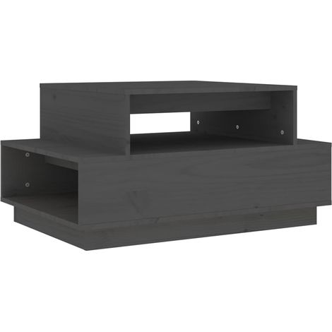 Maison Exclusive - Tavolino da Salotto Grigio 80x55x40,5 cm Legno Massello di Pino