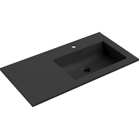 Mexen Otis lavabo empotrado en encimera derecho 91 x 46,5 cm, negro mate - 25189071P (1/3)