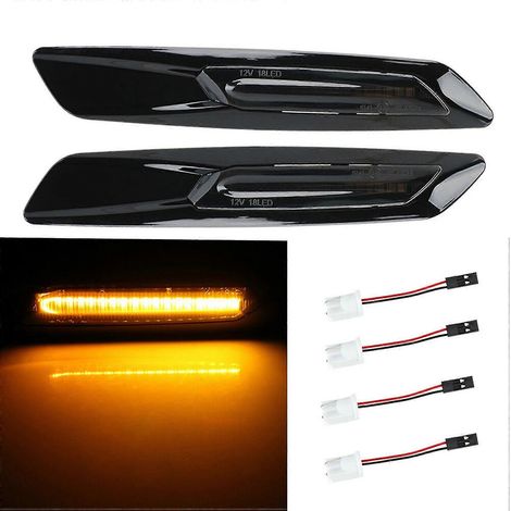 Lot de 2 feux clignotants dynamiques à LED pour voiture E60 E61 E81 E82 (1/4)