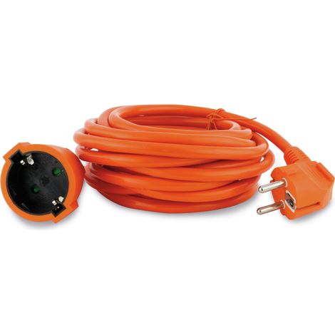 Rallonge avec prise de terre REV 10 m, orange