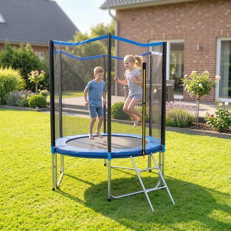 Gartentrampolin, 183 cm mit Sicherheitsnetz und Leiter