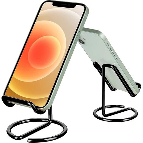 Support de bureau mignon en métal doré rose pour téléphone portable, compatible avec tous les smartphones (1/5)