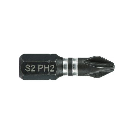 Boite de 25 embouts à choc impact PH2 25mm - HANGER - 133018 (1/3)