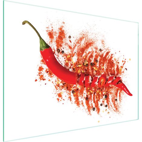 Glasschneidebrett 40x30 Chili (1/5)