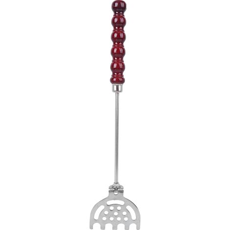 Épuisette à crevettes en acier inoxydable avec manche bois antidérapant, pelle à appât, accessoire de pêche pour pêcheur (1/5)