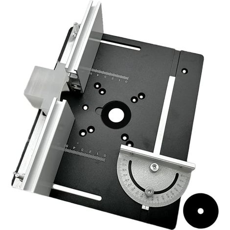 Ensemble de 3 Routeur Table Insert Plaque en Alliage D'aluminium Bois Fraisage Flip Board Machine（noir） (1/5)