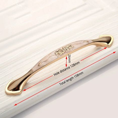 Ensemble de 2 pièces : poignées de porte couleur or champagne, poignées de meuble en alliage de zinc, boutons de tiroir, quincaillerie de style européen