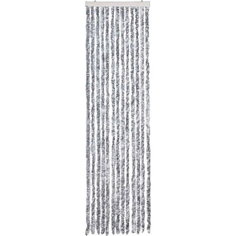 Moustiquaire，Rideau anti-moustique Blanc et gris 56x200 cm Chenille CFW24042 (1/5)