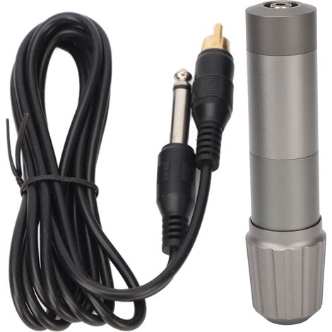 Cartouche rotative pour tatouage, stylo shader liner interface RCA 6-12V, machine argentée pour salon. (1/5)