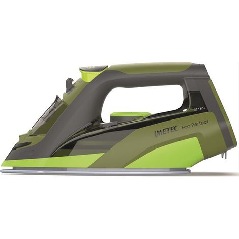 Ferro da Stiro Eco Perfect Imetec B08V11MR92 con Piastra in Pro Ceramic, 2400W, Serbatoio da 300ML, Risparmio Energetico e di Acqua, Design Grigio Verde (1/5)