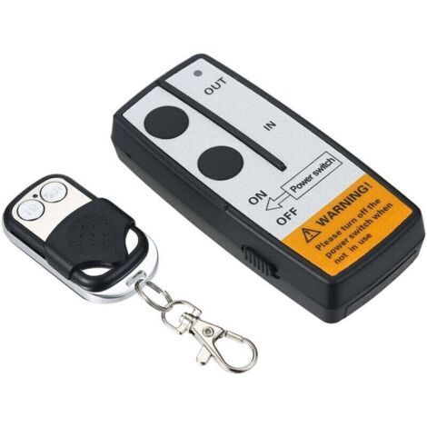 Universelles kabelloses Seilwinden-Fernbedienungsset (12 V DC, 15 m Reichweite), 2 Fernbedienungen mit Kontrollleuchte für LKW, Jeep, ATV, SUV (1/4)
