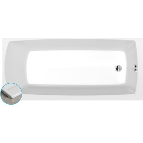 LILY SLIM Baignoire rectangulaire 150x70x39cm, blanc (1/4)