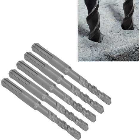 Set mit 5 Schlagbohrern, 110 mm lang, Hartmetallspitzen für rotierende Schlagbohrer für Ziegel, Stein und Beton, 8 mm. (1/5)