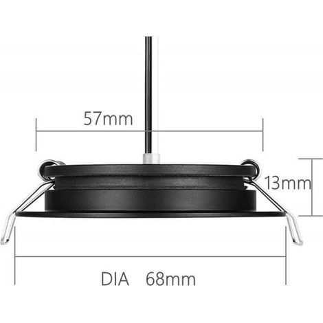 Spot encastrable LED - - Extra plat noir - 12 V CC - Étanche IP64 - 215 lm (1/4)