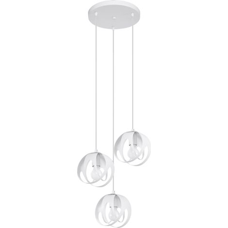 Lámparas colgantes Tulos blanco acero 3xE27  30cm Sollux (1/5)