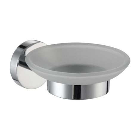 DianHydro Onia Porta sapone in ottone cromato e vetro viti per fissaggio incluse, accessori a parete per il bagno (1/2)