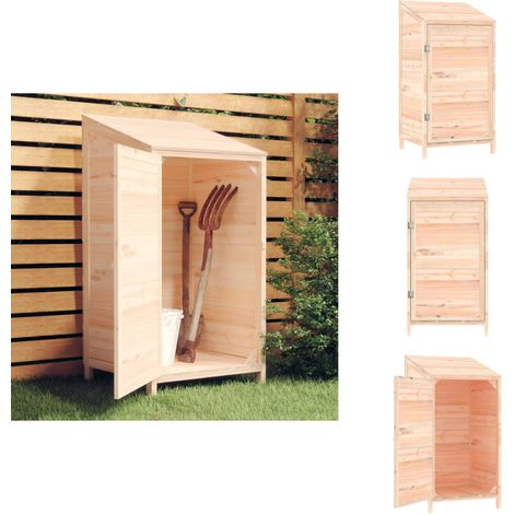 Remise de jardin 55x52x112 cm Bois de sapin solide - Abris De Jardin - Abri De Jardin Bois - Remise De Jardin - Rangement Exterieur - Cabane Jardin (1/5)