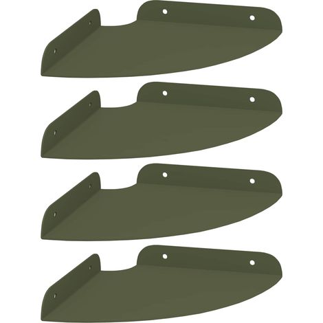 Maison Exclusive - Schwebendes Regal mit Regal 4 pcs Olive Grün 1