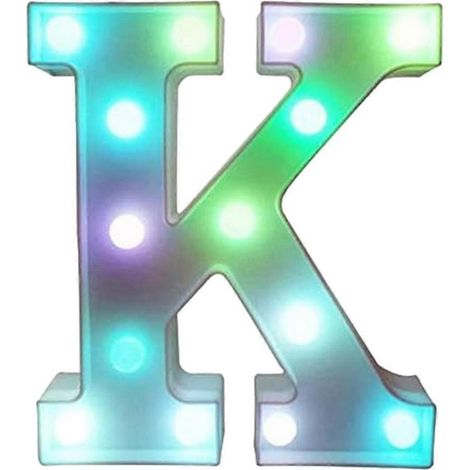 [LCS] Lettres lumineuses LED colorées avec télécommande - Initiales lumineuses pour bars et fêtes - Décoration pour la maison (1/5)