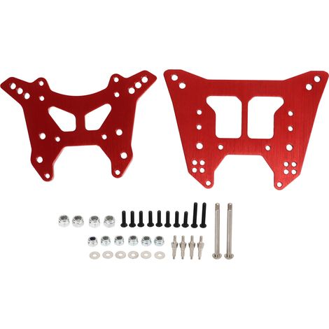 Support en alliage d'aluminium pour amortisseurs RC, trous de positionnement multiples, tours d'amortisseur rouges compatibles ARRMA 1/7 1/8 série (1/5)