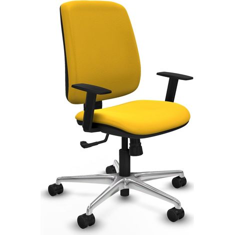 Silla de oficina piqueras y crespo Alares cuero sintético amarillo (1/2)